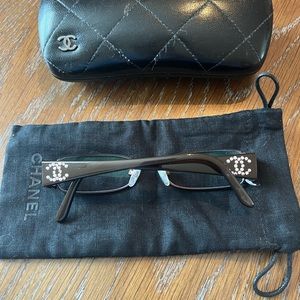 Like New Chanel Glasses with Pearl and Rhinestone Detail